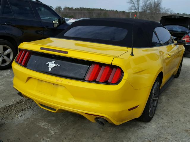 1FATP8EM9F5352031 - 2015 FORD MUSTANG YELLOW photo 4