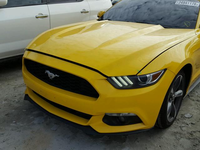 1FATP8EM9F5352031 - 2015 FORD MUSTANG YELLOW photo 9