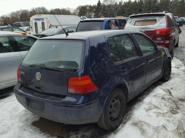 WVWGA21J8YW498911 - 2000 VOLKSWAGEN GOLF GLS BLUE photo 4