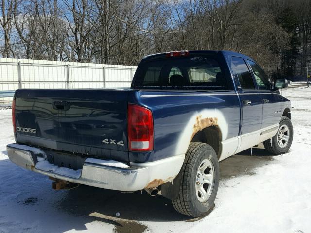 1D7HU18ZX2S586008 - 2002 DODGE RAM 1500 BLUE photo 4