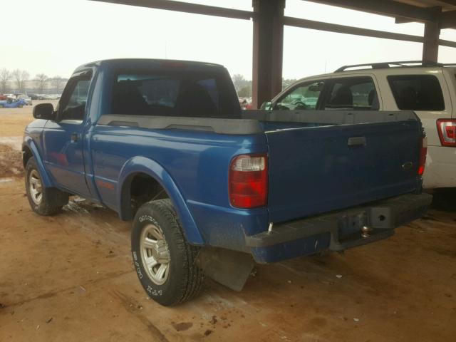 1FTYR10U61PA74632 - 2001 FORD RANGER BLUE photo 3