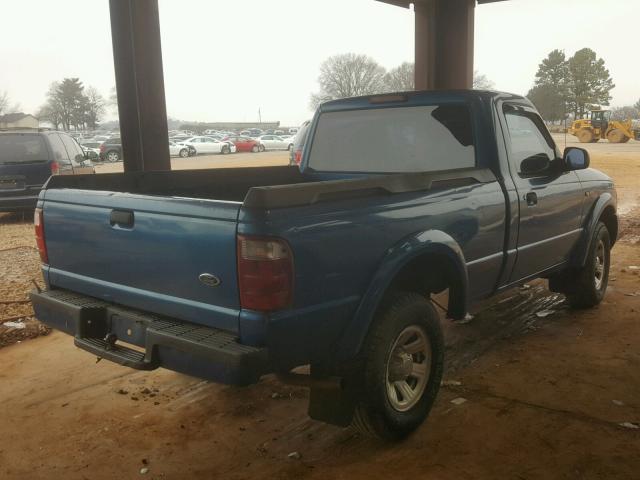 1FTYR10U61PA74632 - 2001 FORD RANGER BLUE photo 4