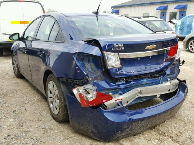 1G1PA5SH3D7281907 - 2013 CHEVROLET CRUZE LS BLUE photo 3