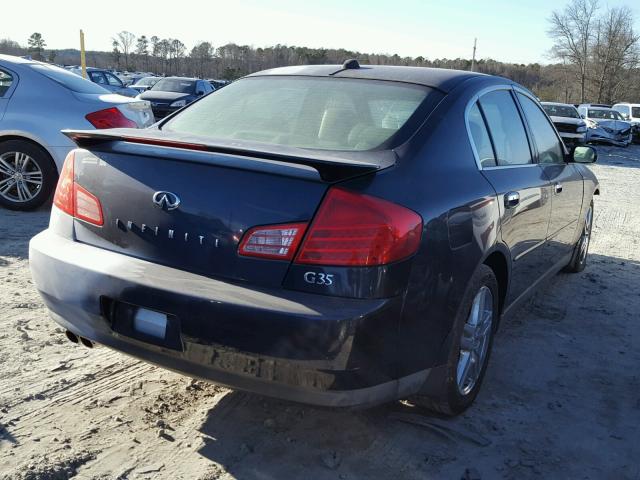 JNKCV51E74M608536 - 2004 INFINITI G35 BLUE photo 4