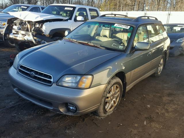 4S3BH686917668899 - 2001 SUBARU LEGACY OUT GREEN photo 2