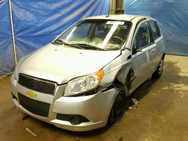 KL1TD6DE5BB133202 - 2011 CHEVROLET AVEO LS SILVER photo 2