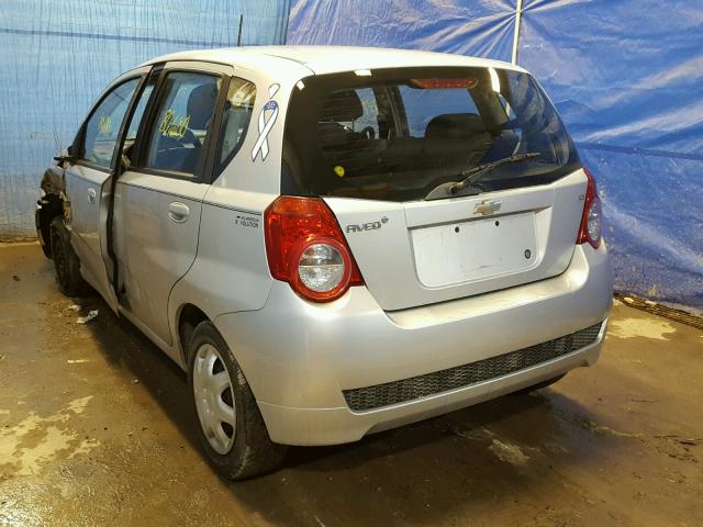 KL1TD6DE5BB133202 - 2011 CHEVROLET AVEO LS SILVER photo 3