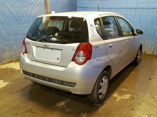 KL1TD6DE5BB133202 - 2011 CHEVROLET AVEO LS SILVER photo 4