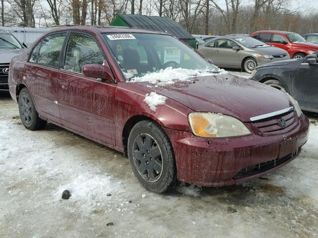 2HGES25782H591258 - 2002 HONDA CIVIC EX MAROON photo 1