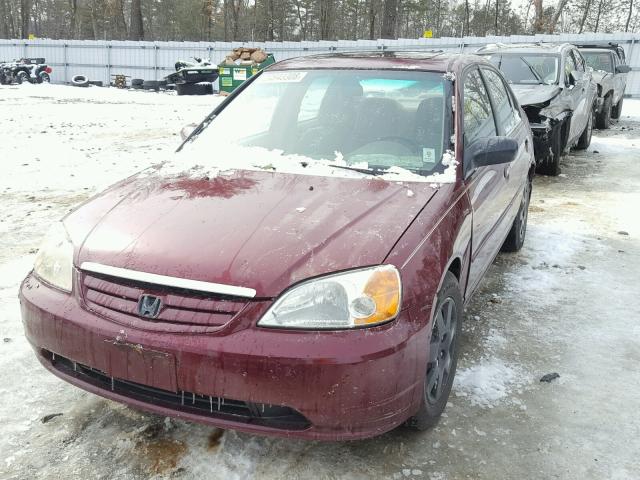 2HGES25782H591258 - 2002 HONDA CIVIC EX MAROON photo 9