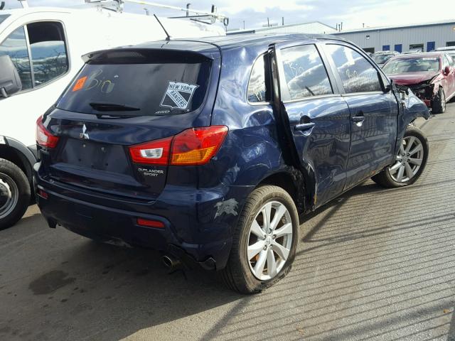 JA4AR4AU9CZ010118 - 2012 MITSUBISHI OUTLANDER BLUE photo 4