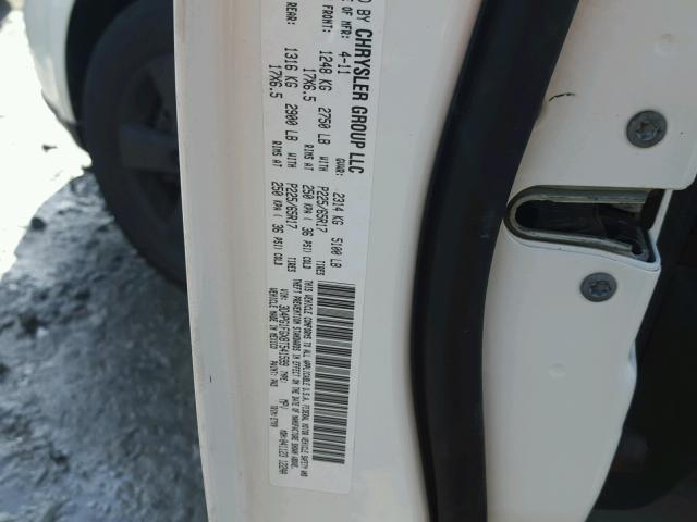 3D4PG1FGXBT541599 - 2011 DODGE JOURNEY MA WHITE photo 10