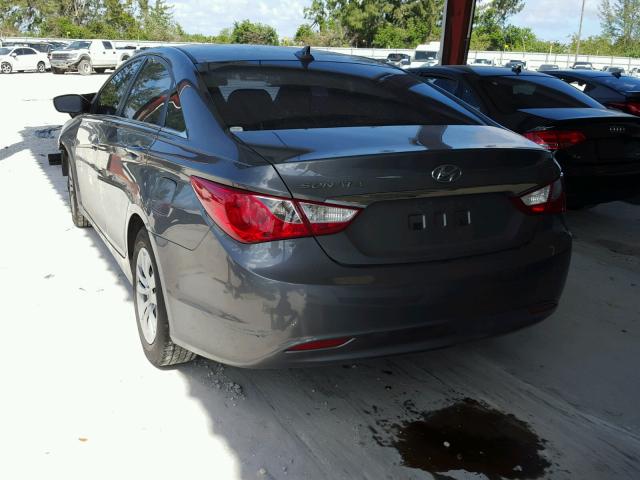 5NPEB4AC0CH471430 - 2012 HYUNDAI SONATA GLS GRAY photo 3