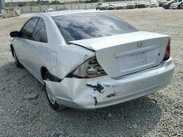 1HGEM22532L059822 - 2002 HONDA CIVIC LX SILVER photo 3