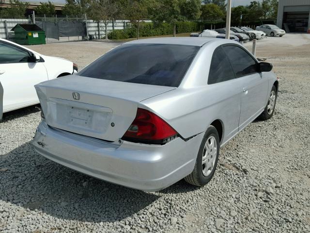 1HGEM22532L059822 - 2002 HONDA CIVIC LX SILVER photo 4