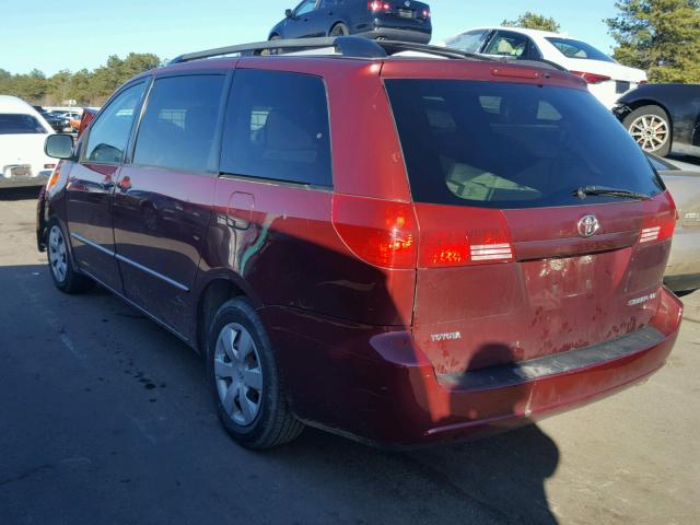 5TDZA23C45S331142 - 2005 TOYOTA SIENNA CE RED photo 3