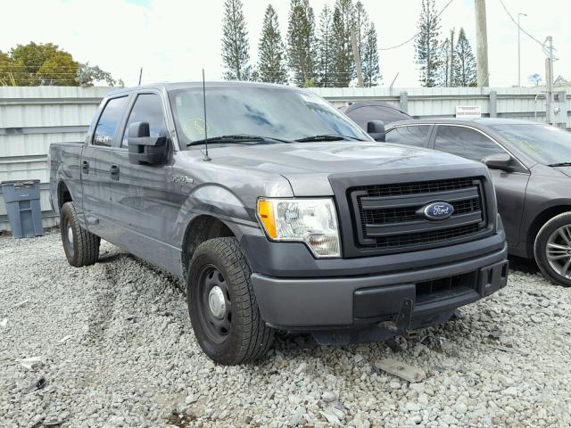 1FTFW1CT8EKE25689 - 2014 FORD F150 SUPER GRAY photo 1