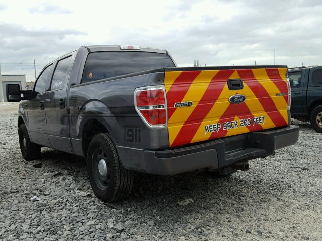 1FTFW1CT8EKE25689 - 2014 FORD F150 SUPER GRAY photo 3