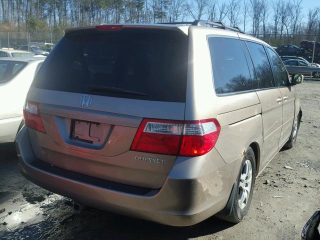 5FNRL38775B011832 - 2005 HONDA ODYSSEY EX GOLD photo 4