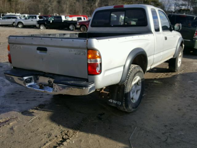 5TEWN72N13Z277192 - 2003 TOYOTA TACOMA XTR SILVER photo 4