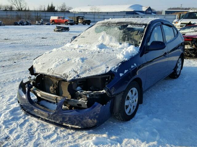 KMHDU46D77U173827 - 2007 HYUNDAI ELANTRA GL BLUE photo 2