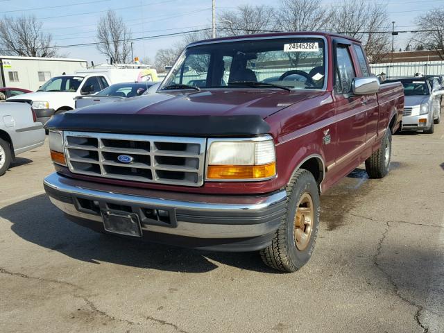 1FTEX15N6TKA45299 - 1996 FORD F150 RED photo 2