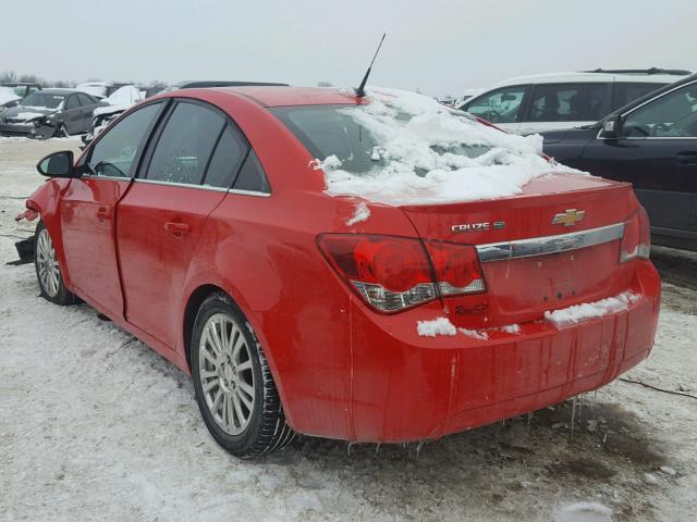 1G1PJ5SB8E7190807 - 2014 CHEVROLET CRUZE ECO RED photo 3