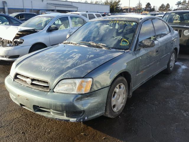 4S3BE635717214125 - 2001 SUBARU LEGACY L GREEN photo 2