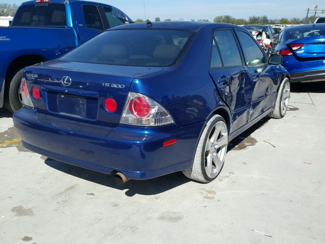 JTHBD182410018624 - 2001 LEXUS IS 300 BLUE photo 4