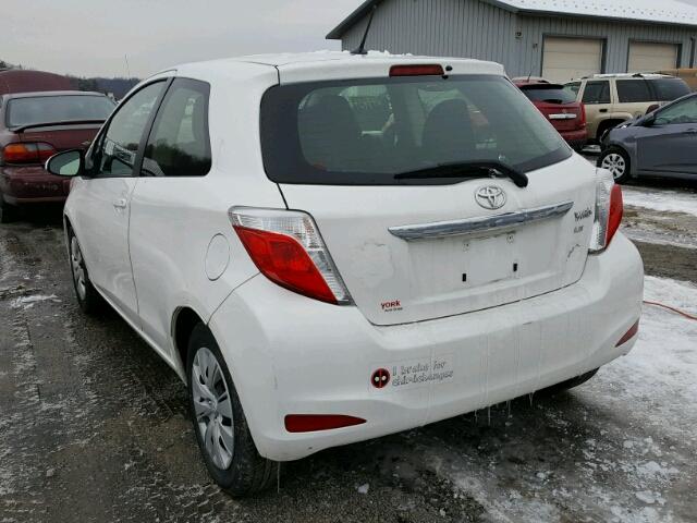 JTDJTUD3XCD514510 - 2012 TOYOTA YARIS WHITE photo 3