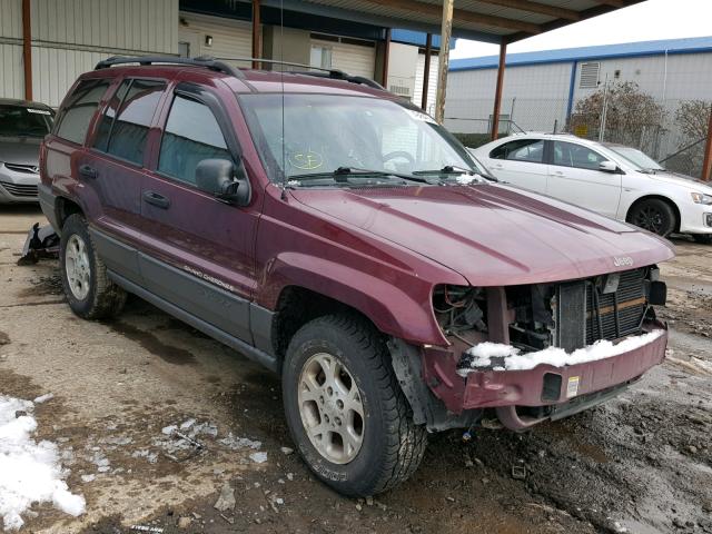 1J4GW48N01C653569 - 2001 JEEP GRAND CHER MAROON photo 1