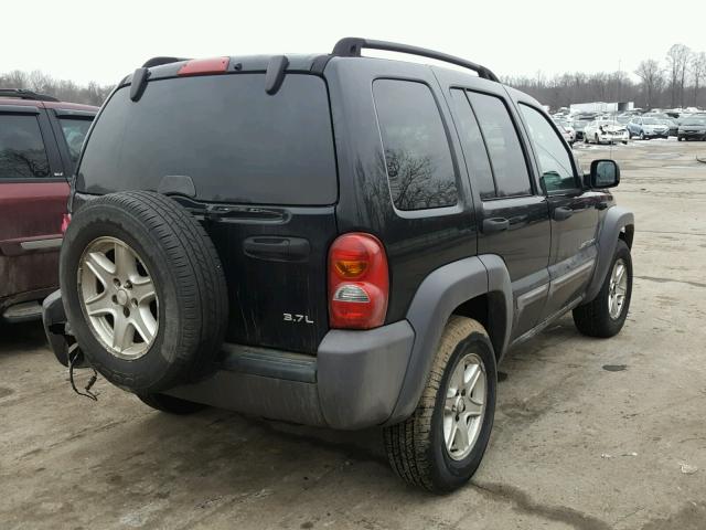 1J4GL48K93W585000 - 2003 JEEP LIBERTY SP BLACK photo 4