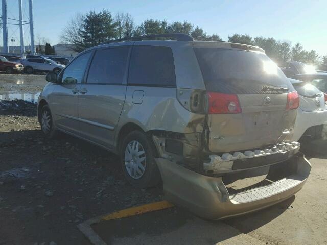 5TDZK23C17S034281 - 2007 TOYOTA SIENNA CE GOLD photo 3