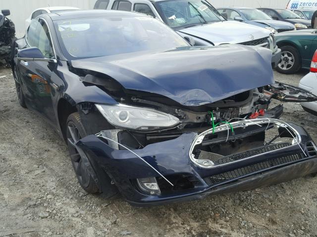 5YJSA1H1XEFP32752 - 2014 TESLA MODEL S BLUE photo 1