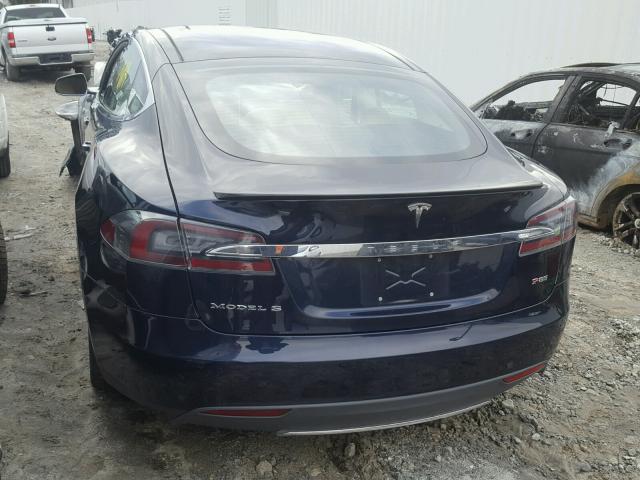 5YJSA1H1XEFP32752 - 2014 TESLA MODEL S BLUE photo 3