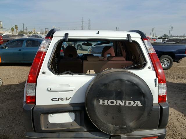 JHLRD785X6C040875 - 2006 HONDA CR-V LX WHITE photo 9