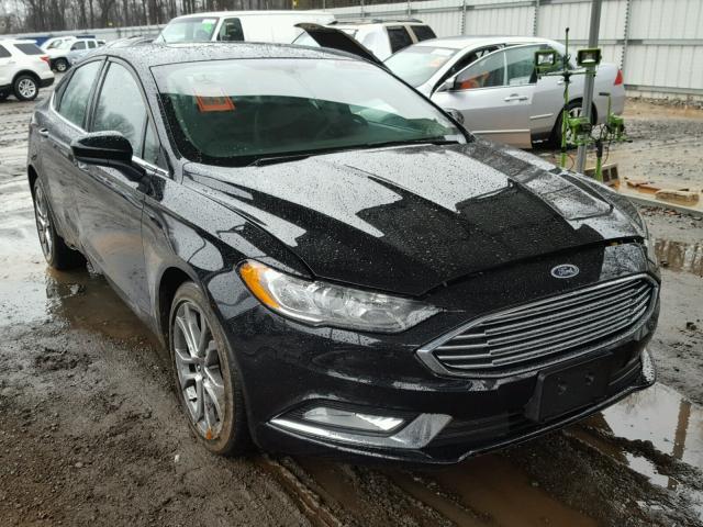 3FA6P0HDXHR244205 - 2017 FORD FUSION SE BLACK photo 1