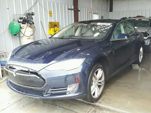 5YJSA1CN3DFP27918 - 2013 TESLA MODEL S BLUE photo 2