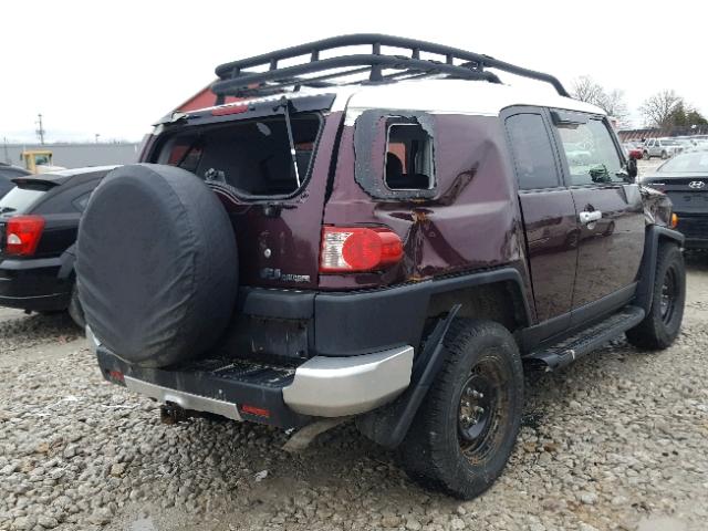 JTEBU11F870052956 - 2007 TOYOTA FJ CRUISER PURPLE photo 4