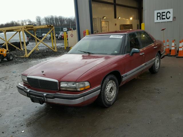 1G4CW53L2P1643142 - 1993 BUICK PARK AVENU RED photo 2