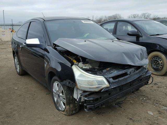 1FAHP33N68W251773 - 2008 FORD FOCUS SE BLACK photo 1