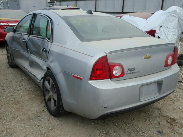 1G1ZC5EU5CF389641 - 2012 CHEVROLET MALIBU 1LT SILVER photo 3