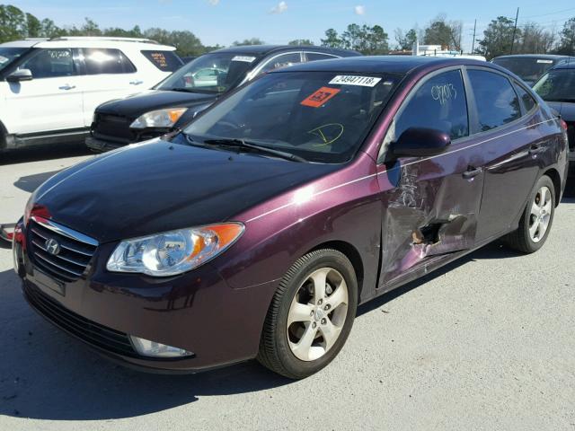 KMHDU46D87U082131 - 2007 HYUNDAI ELANTRA GL PURPLE photo 2