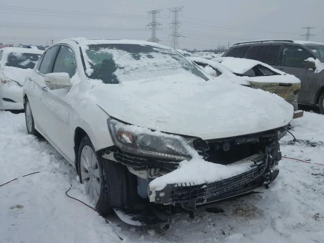 1HGCR2F89DA057150 - 2013 HONDA ACCORD EXL WHITE photo 1