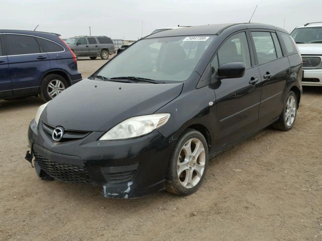 JM1CR293680316560 - 2008 MAZDA 5 BLACK photo 2