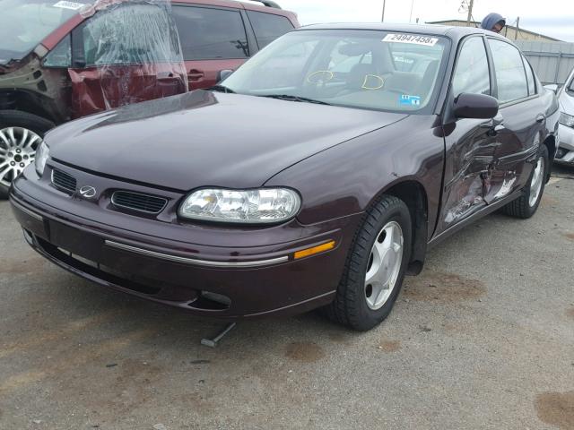 1G3NG52M2X6313640 - 1999 OLDSMOBILE CUTLASS GL MAROON photo 2