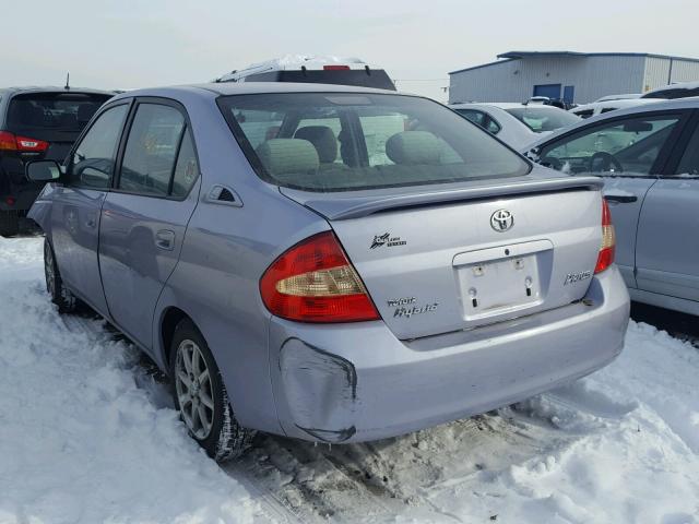 JT2BK18U920066865 - 2002 TOYOTA PRIUS SILVER photo 3