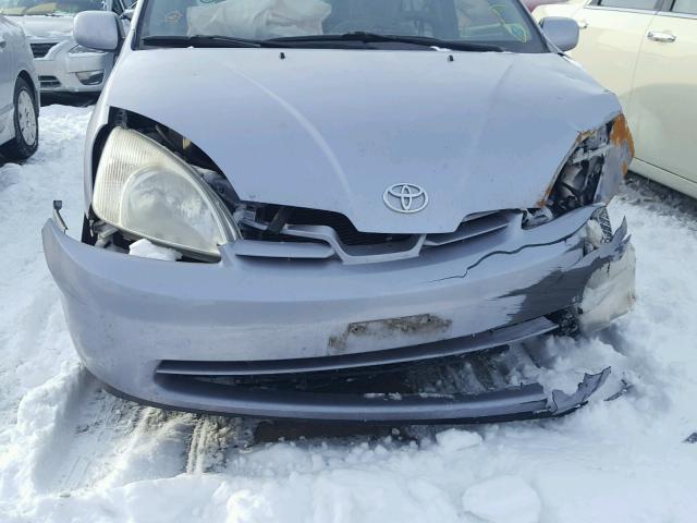 JT2BK18U920066865 - 2002 TOYOTA PRIUS SILVER photo 9