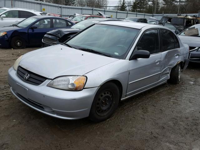 2HGES16582H516079 - 2002 HONDA CIVIC LX SILVER photo 2