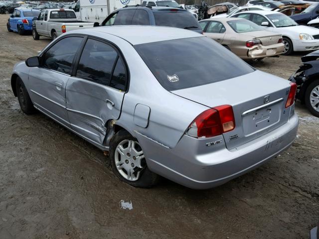 2HGES16582H516079 - 2002 HONDA CIVIC LX SILVER photo 3